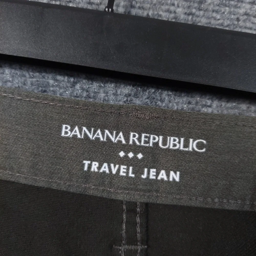 Banana Republic Jeans Mens 38x34 Olive Travel Jean Slim Fit‎ Stretch 5 Pocket
